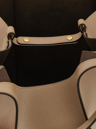 Beige Calfskin Tote Bag
