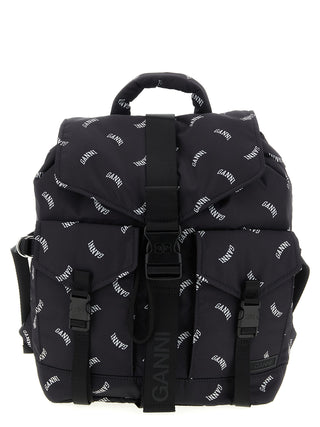 Black Polyester Backpack