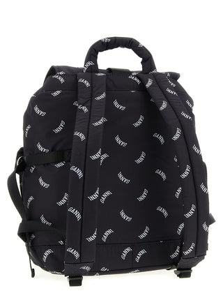 Black Polyester Backpack