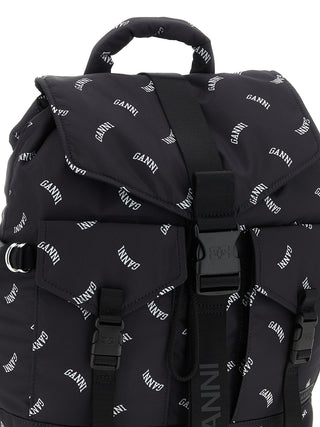 Black Polyester Backpack