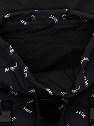 Black Polyester Backpack