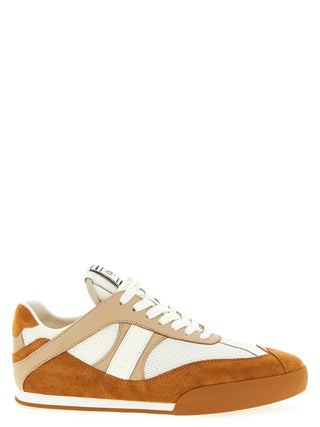 Beige Polyester Low Top Sneakers