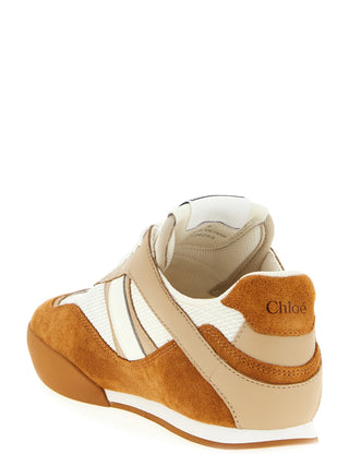 Beige Polyester Low Top Sneakers