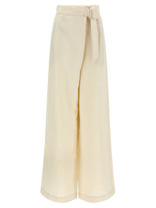 Pantalones casuales blancos de viscosa