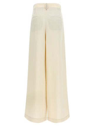 Pantalones casuales blancos de viscosa