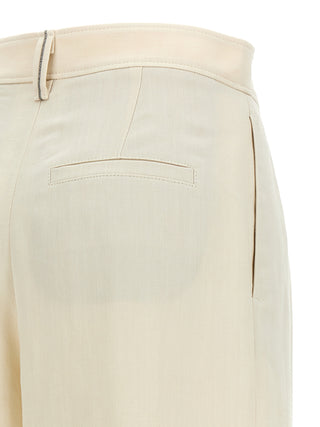 Pantalones casuales blancos de viscosa