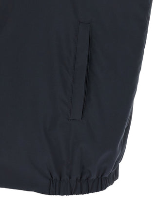 Chaqueta sin mangas azul de algodón