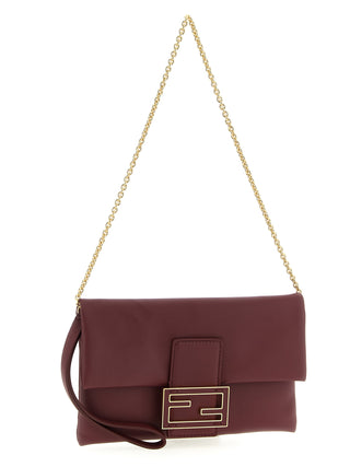 Bordeaux Lamb Leather Clutch Bag