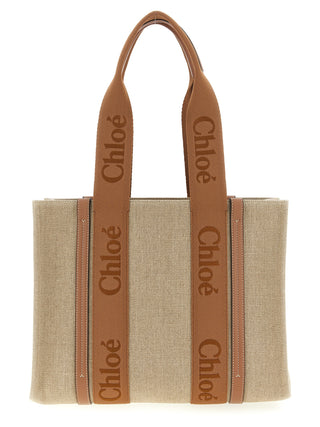 Brown Linen Tote Bag