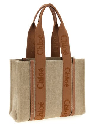 Brown Linen Tote Bag