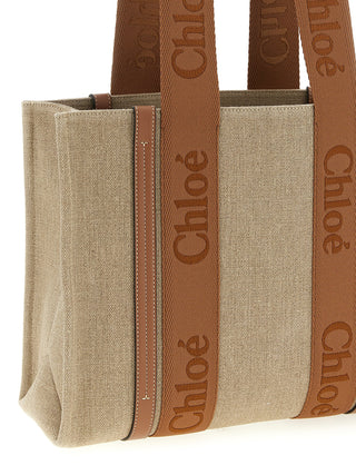 Brown Linen Tote Bag