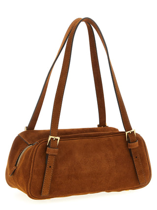 Brown Calfskin Shoulder Bag
