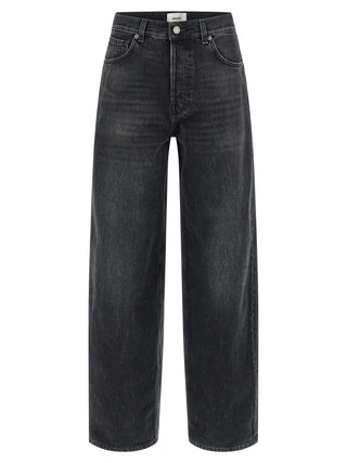 Black Cotton High-Waisted Jean