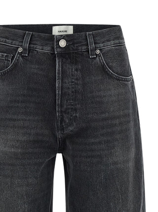 Black Cotton High-Waisted Jean