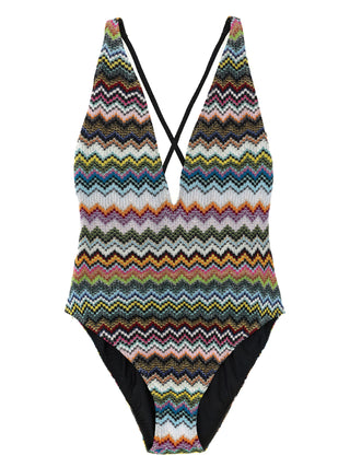 Multicolor Viscose One-Piece Swimsuit