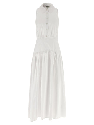 White Cotton Midi Dress
