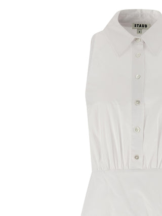White Cotton Midi Dress