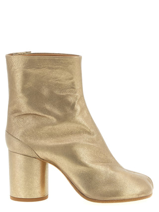 Gold Cashmere Ankle Boots