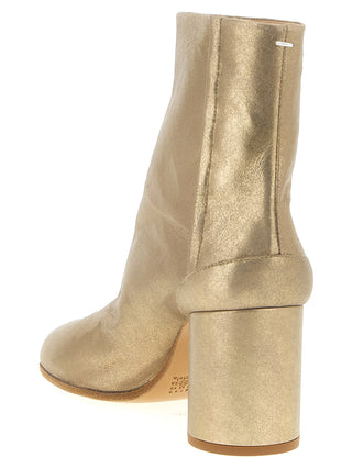 Gold Cashmere Ankle Boots