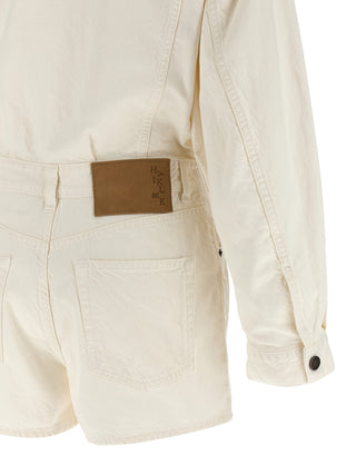 White Cotton Rompers