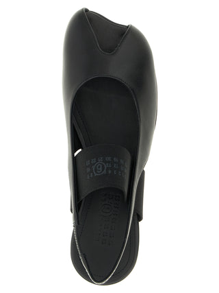 Black Lamb Leather Flat Sandals