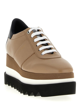 Beige Polyethylene Wedge Sandals