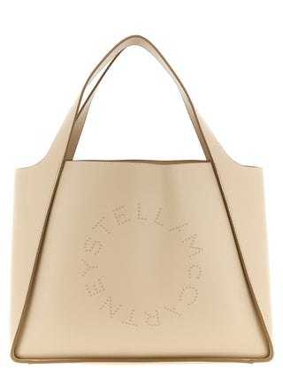 Beige Polyamide Tote Bag