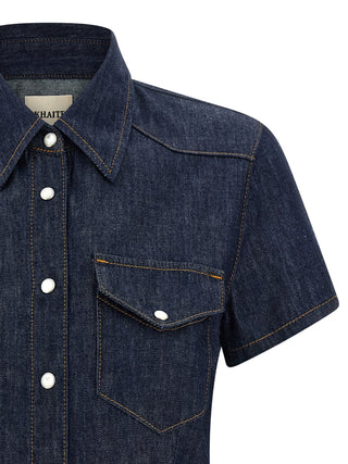 Blusa de algodón azul