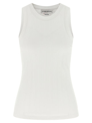 Camiseta sin mangas de algodón blanco