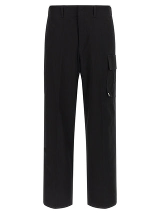 Black Cotton Cargo Pants