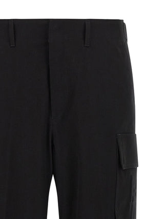 Black Cotton Cargo Pants