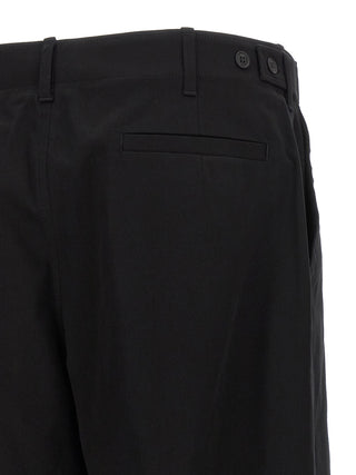 Black Cotton Cargo Pants