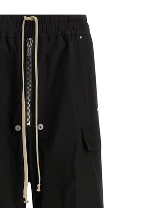 Black Cotton Cargo Pants