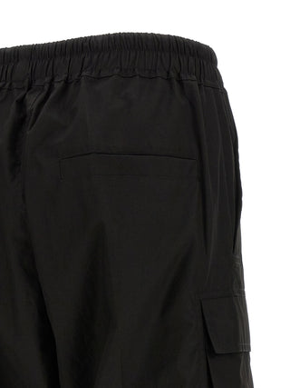 Black Cotton Cargo Pants