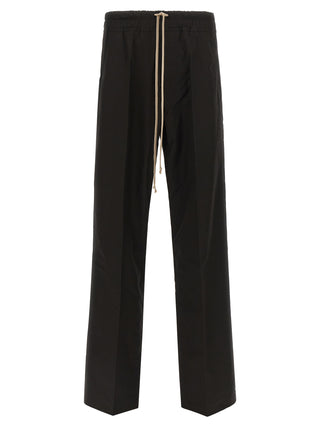 Black Cotton Casual Pants