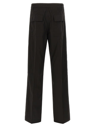 Black Cotton Casual Pants