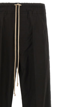 Black Cotton Casual Pants