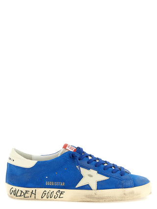 Blue Cowhide Athletic Sneakers