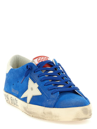 Blue Cowhide Athletic Sneakers