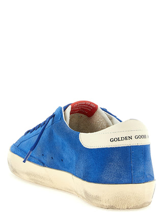 Blue Cowhide Athletic Sneakers