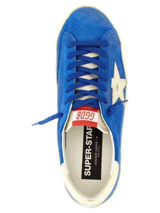 Blue Cowhide Athletic Sneakers