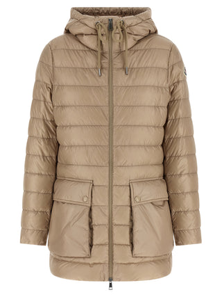 Beige Polyamide Full-Length Jacket