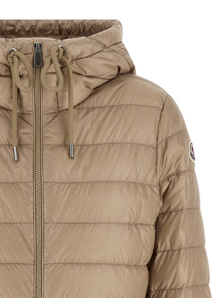 Beige Polyamide Full-Length Jacket