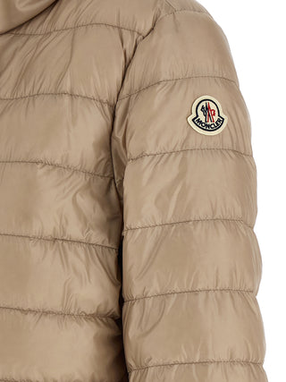 Beige Polyamide Full-Length Jacket