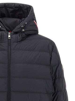 Blue Polyester Full-Length Jacket