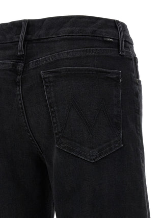 Black Cotton Flared Jeans