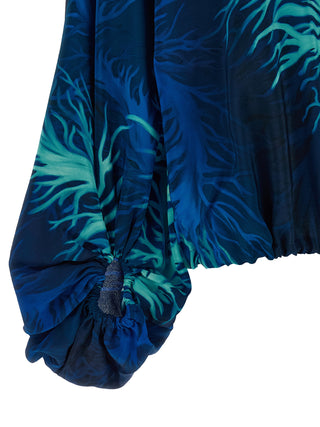 Blue Silk Blouse