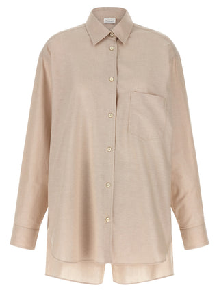 Camisa de vestir beige de algodón