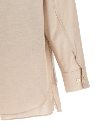 Beige Cotton Dress Shirt
