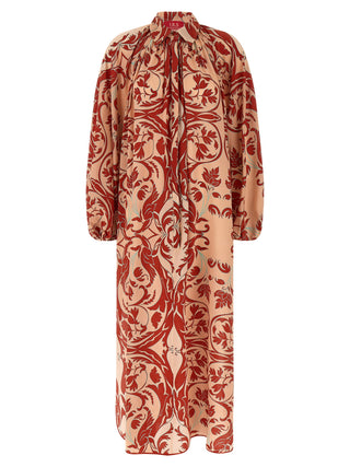 Multicolor Silk Long Dress